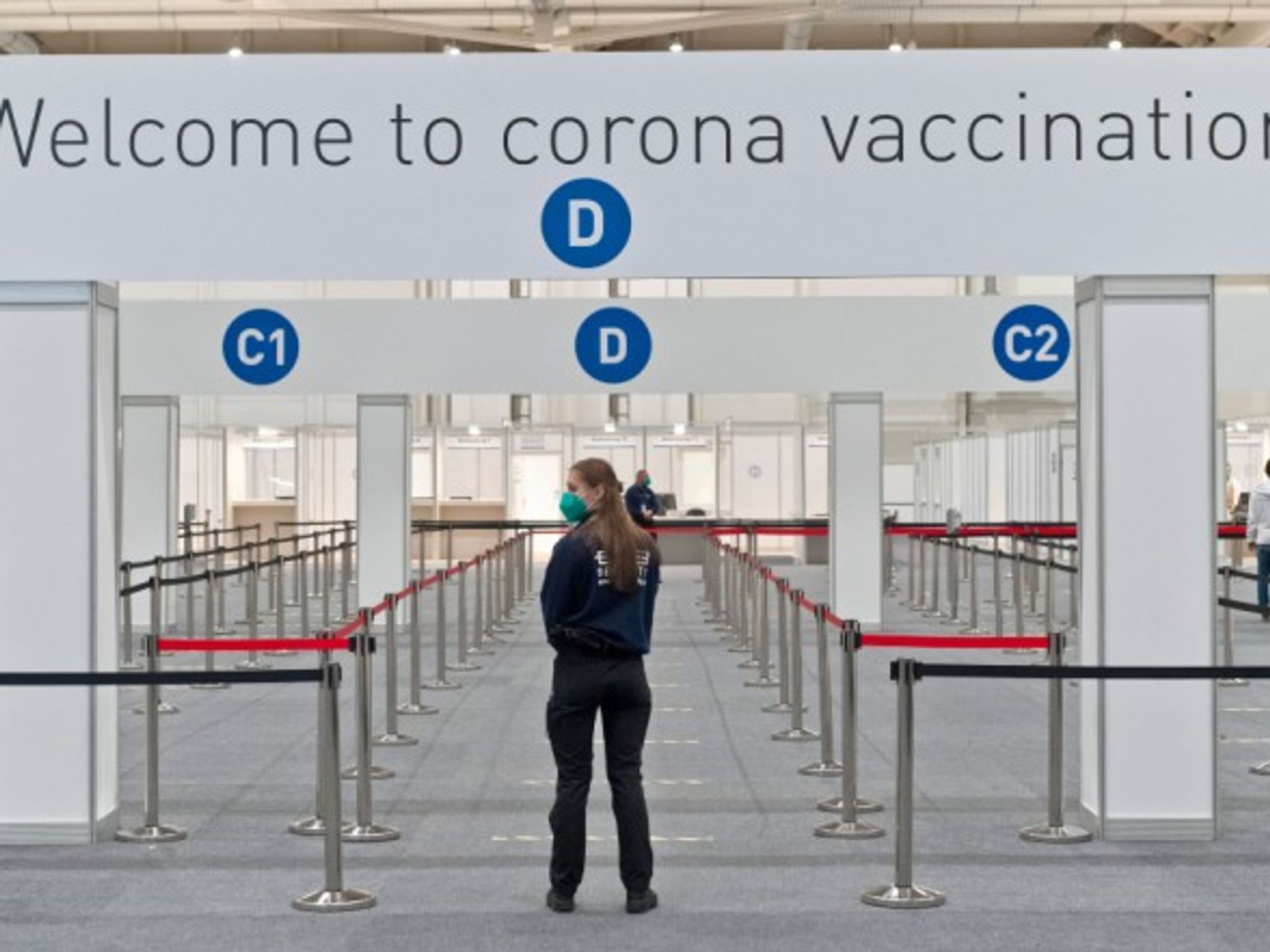 Empty vaccination center in Hamburg, Germany