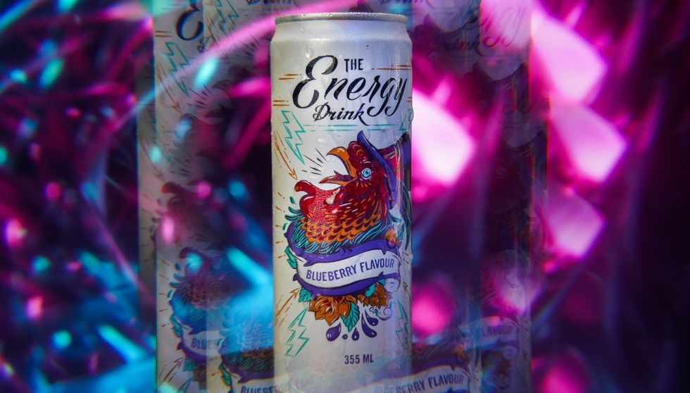 Energy drink can.