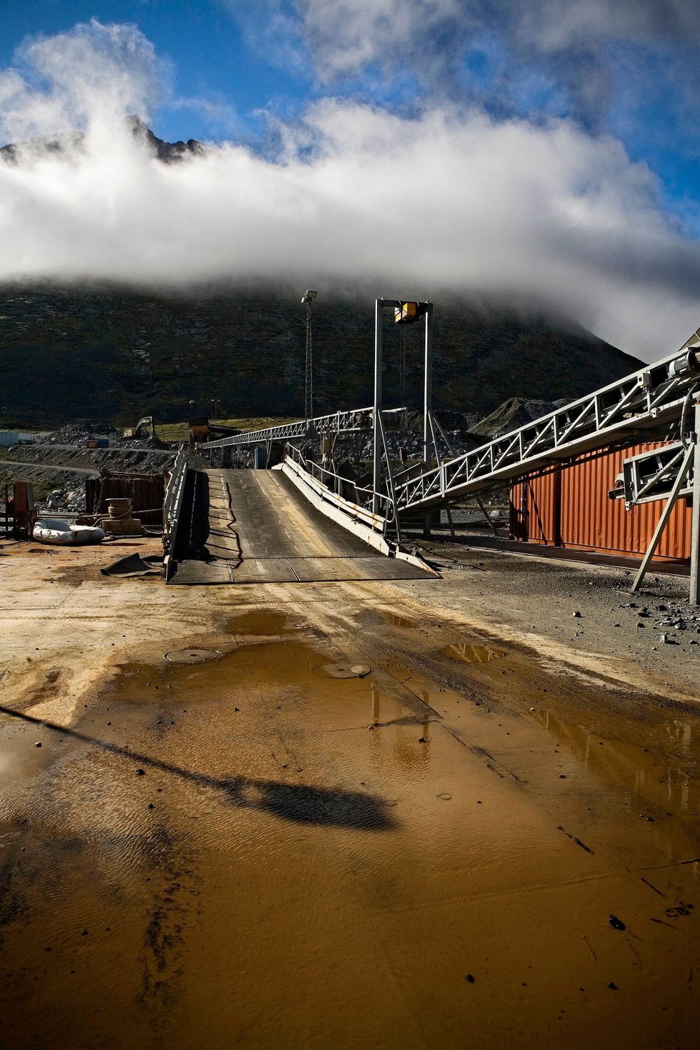 Entrance to a gold mine in Tasermiut, Greenland