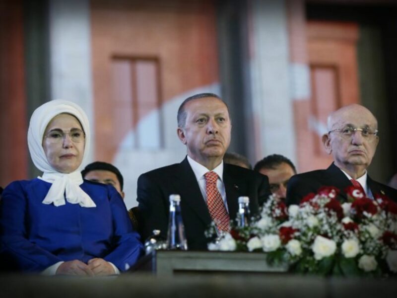 Erdogan, center, marks the coup anniversary in Ankara