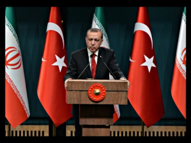 Erdogan on a visit to Iran last month