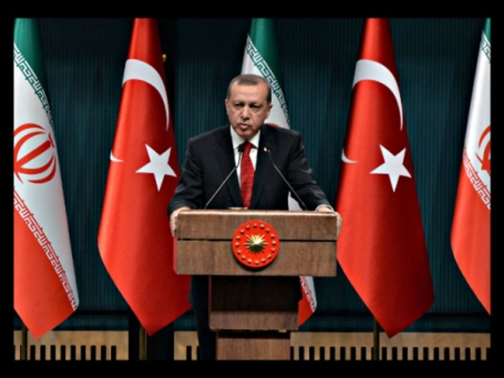 Erdogan on a visit to Iran last month