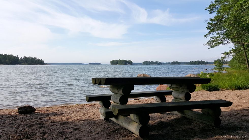 Espoo, Finland calm and relaxing beach.