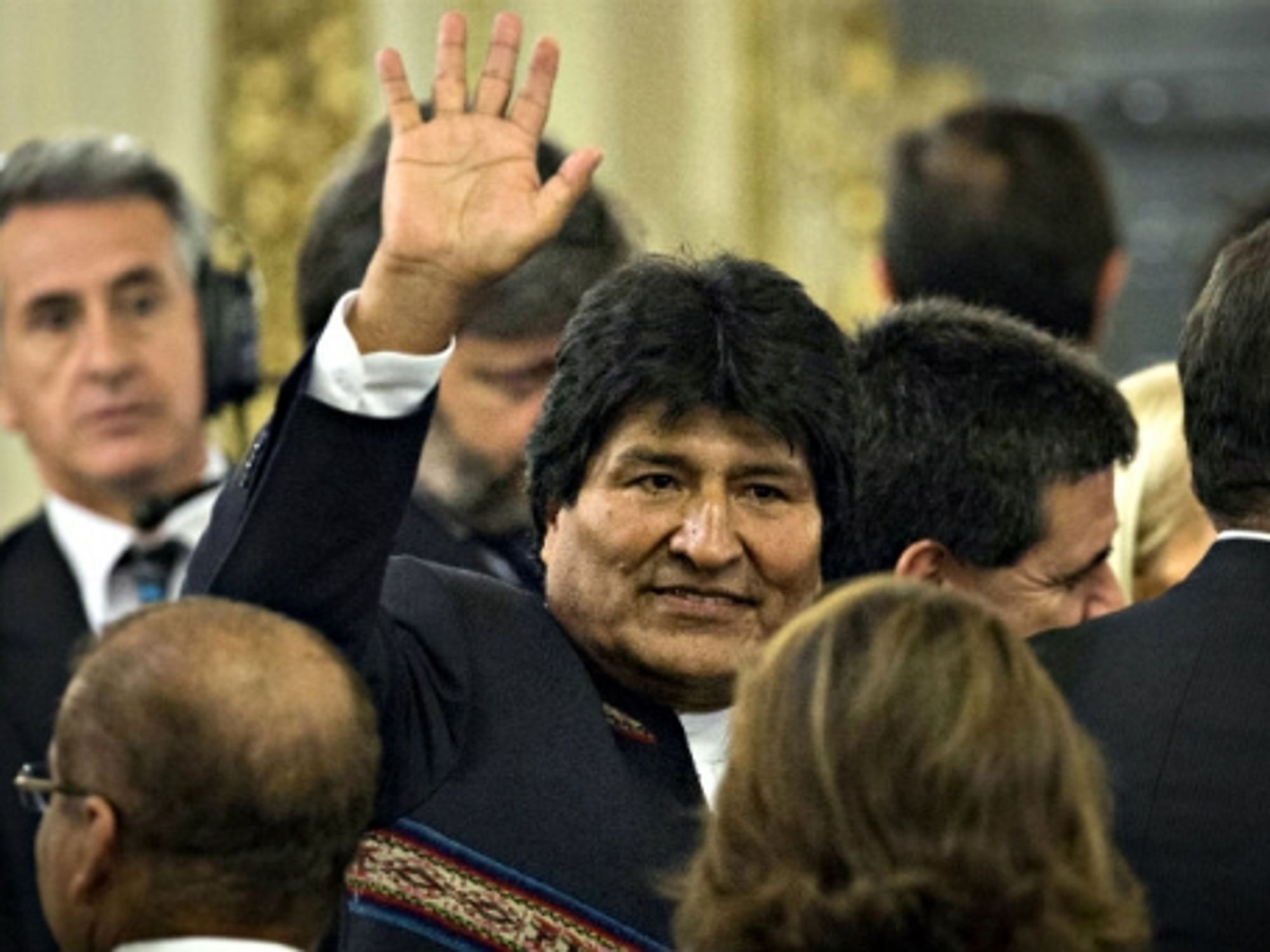Evo Morales at Macri's inauguration in December