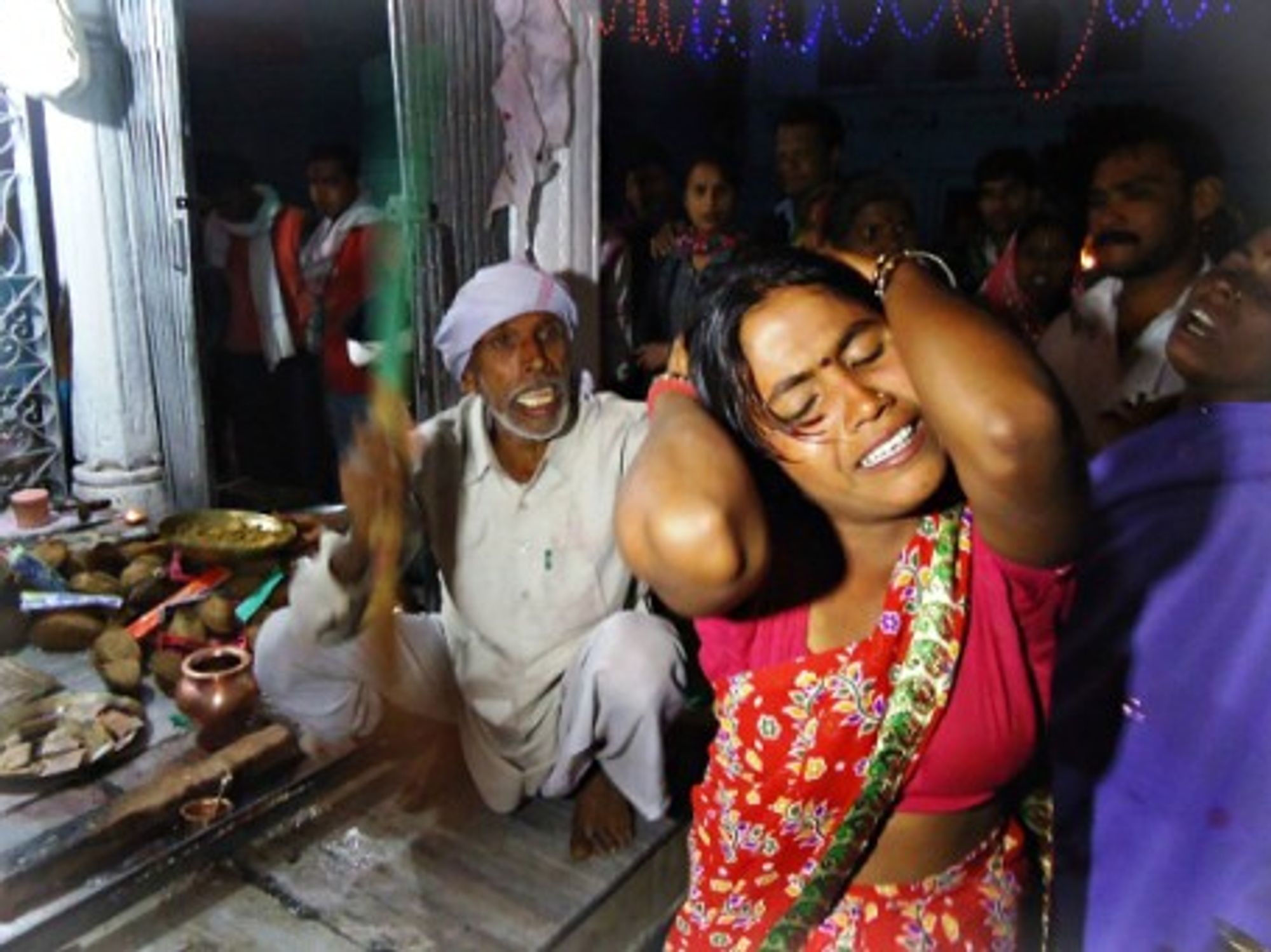 Exorcist at work duing the Malajpur ghost fair