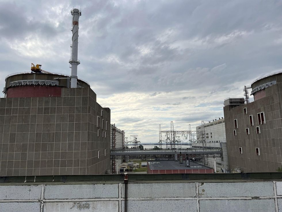 Exterior view of the Zaporizhzhia Nuclear Power Plant