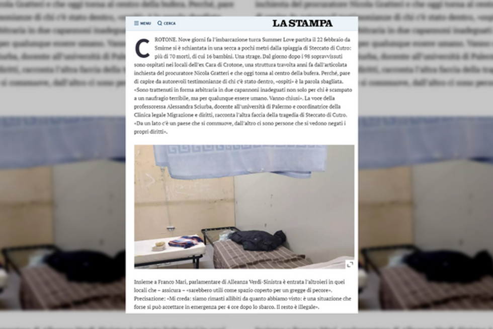 ??  Facing the inhumane treatment of Italy’s shipwreck survivors