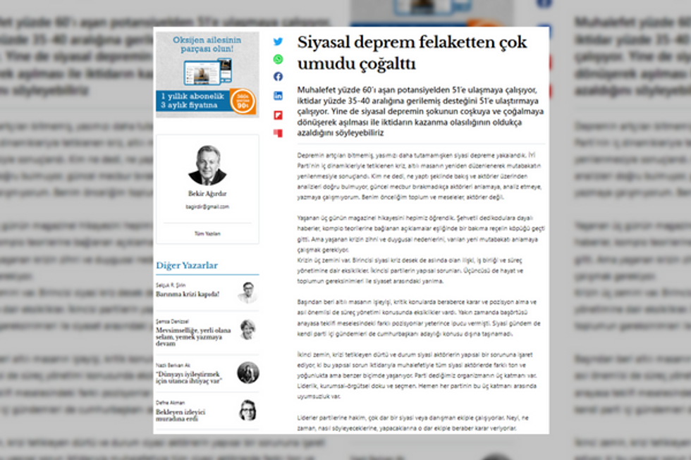 ?? Turkey is trying to rebuild: from the earthquake and Erdogan’s politics