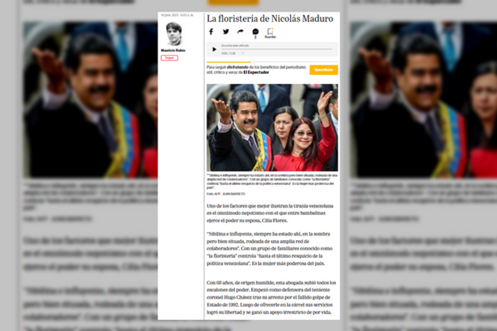 ?? ? Venezuelan First Lady’s “flower” power