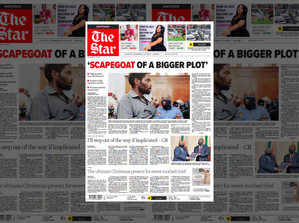 ??  PARLIAMENT FIRE KINDLES QUESTIONS FOR SOUTH AFRICA