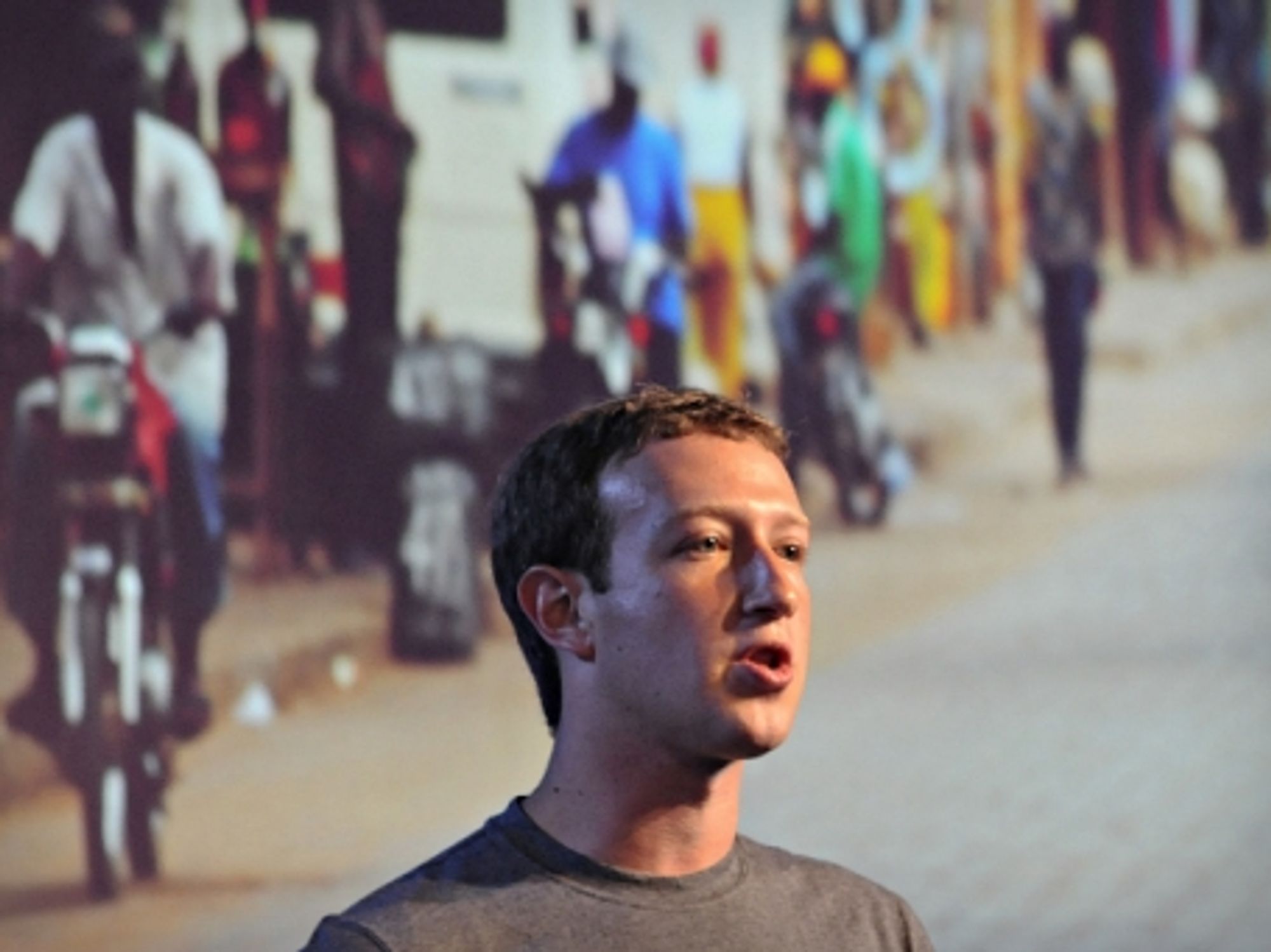 Facebook CEO Mark Zuckerberg in New Delhi in 2014
