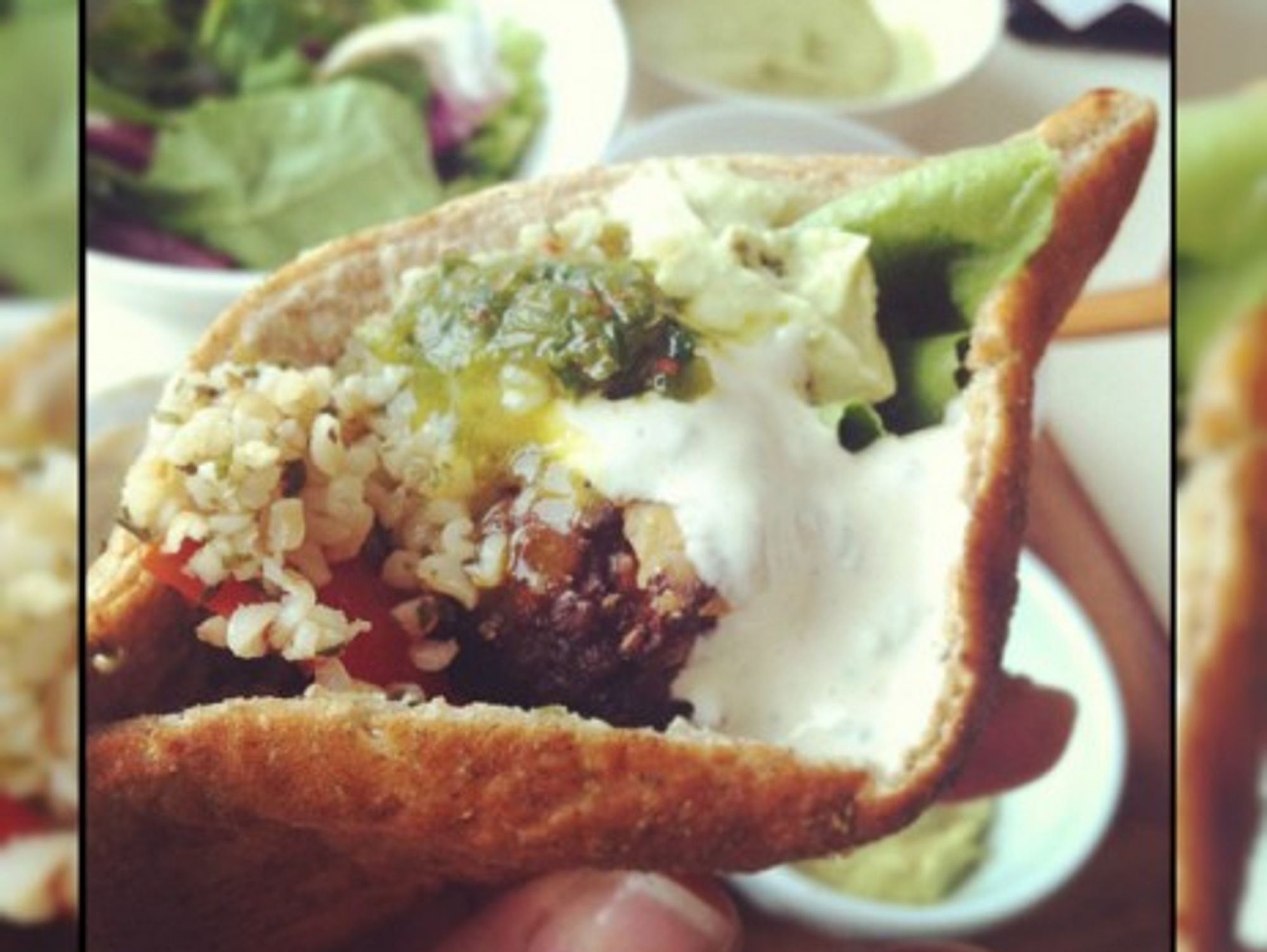 Falafel sandwich for the middle class