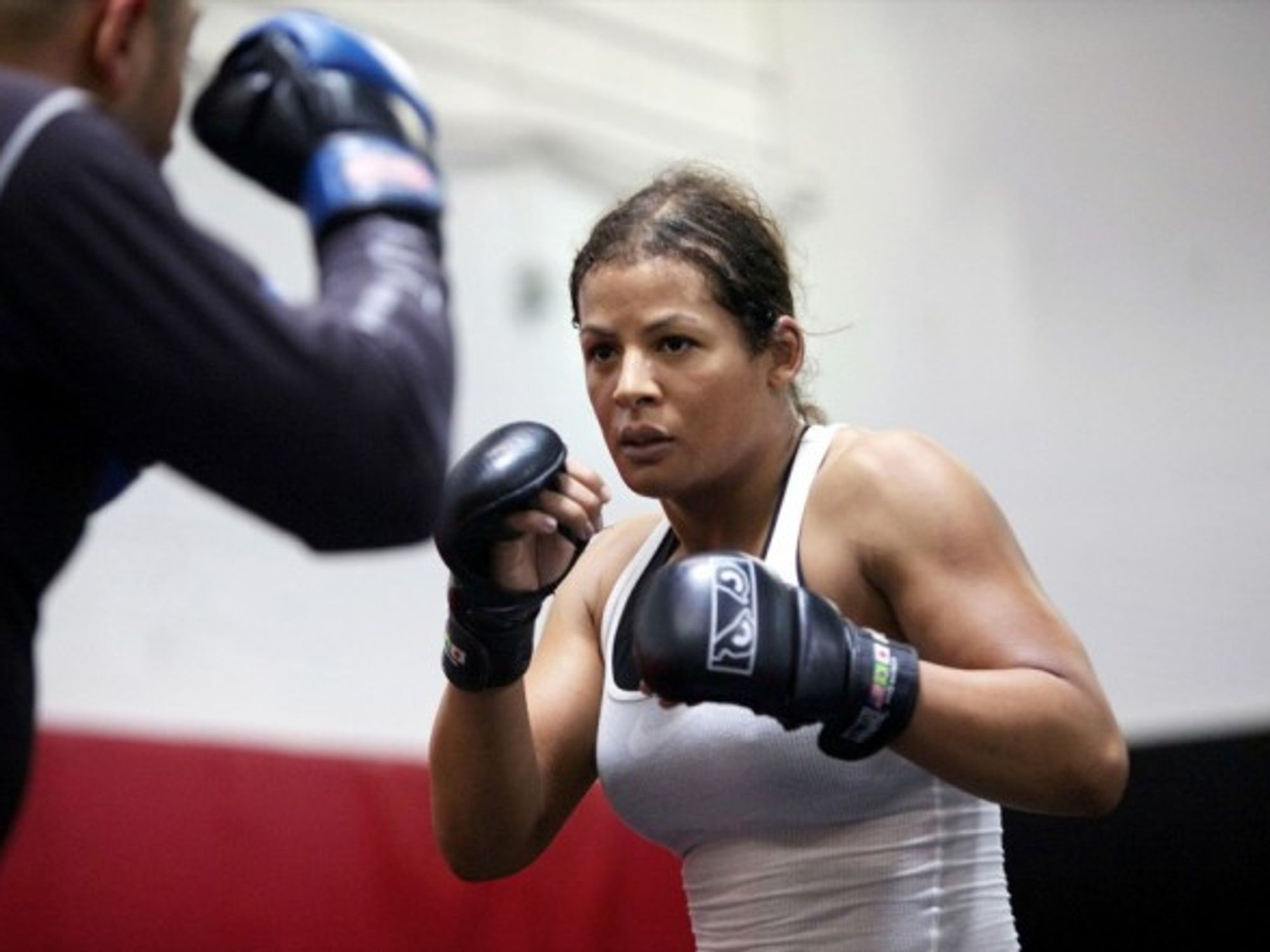Fallon Fox, a transgender fighter in mixed martial arts, trains at her local gym.
