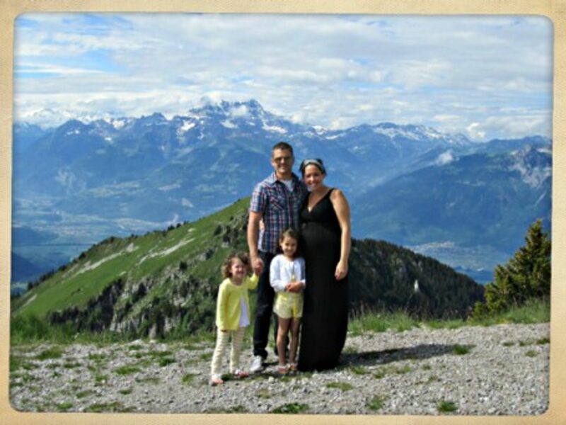 Family portrait in Leysin, Switzerland