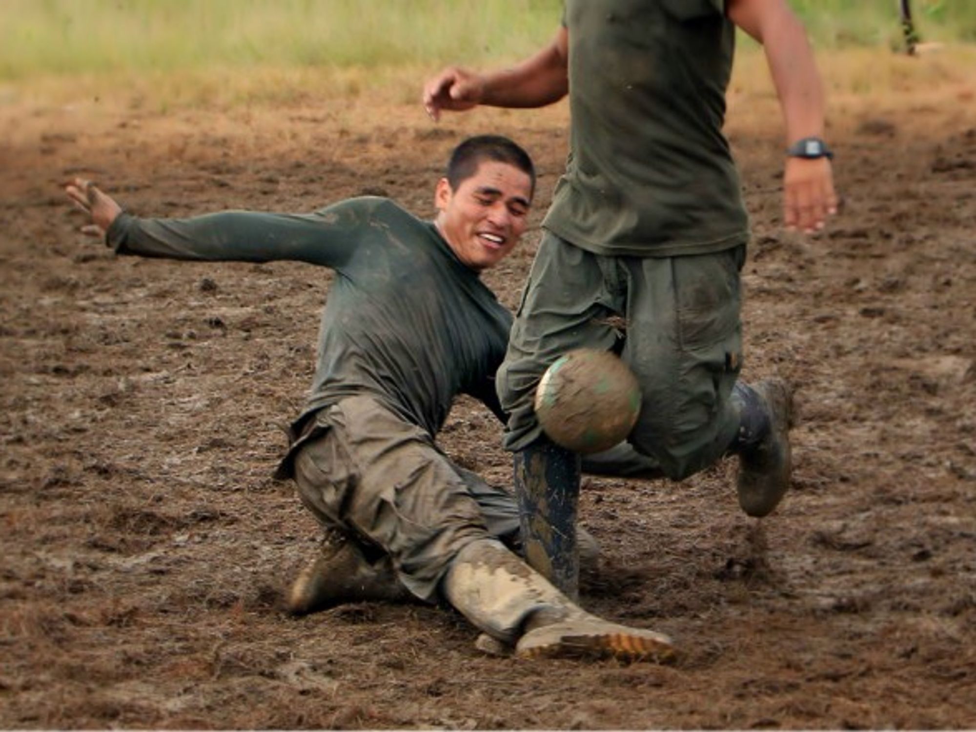 FARC guerrillas playing soccer in El Diamante, Colombia