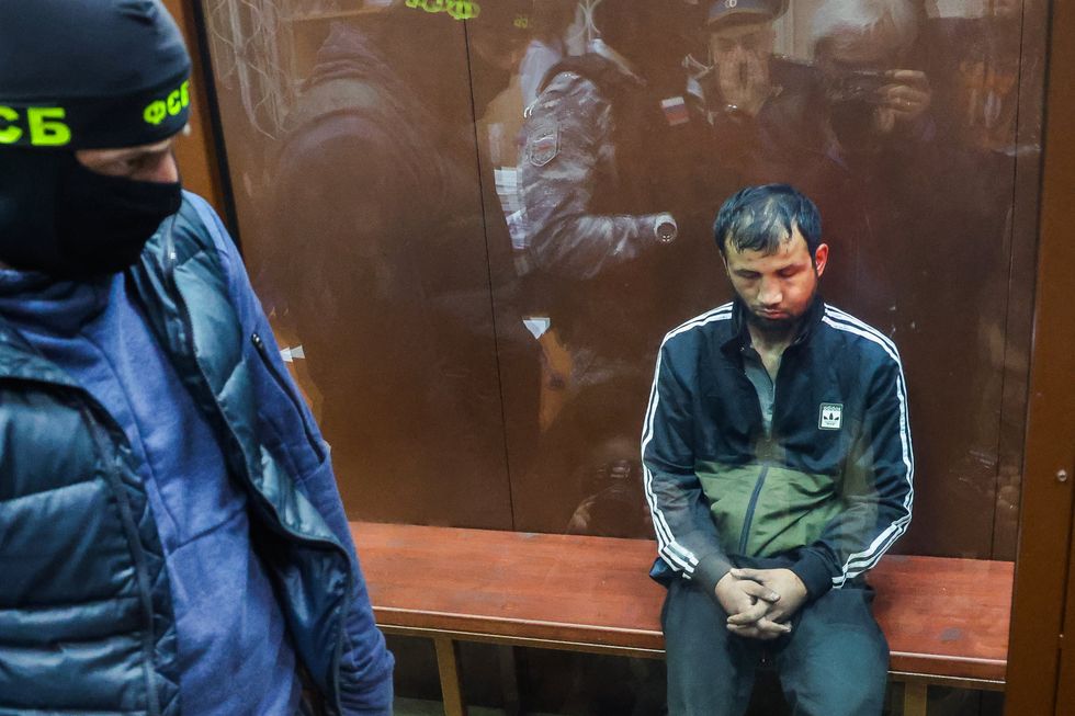 Fariduni Shamsidin, one of the four suspects in the March 22 terrorist attack on the Crocus City Hall, attends a remand hearing at the Basmanny District Court.