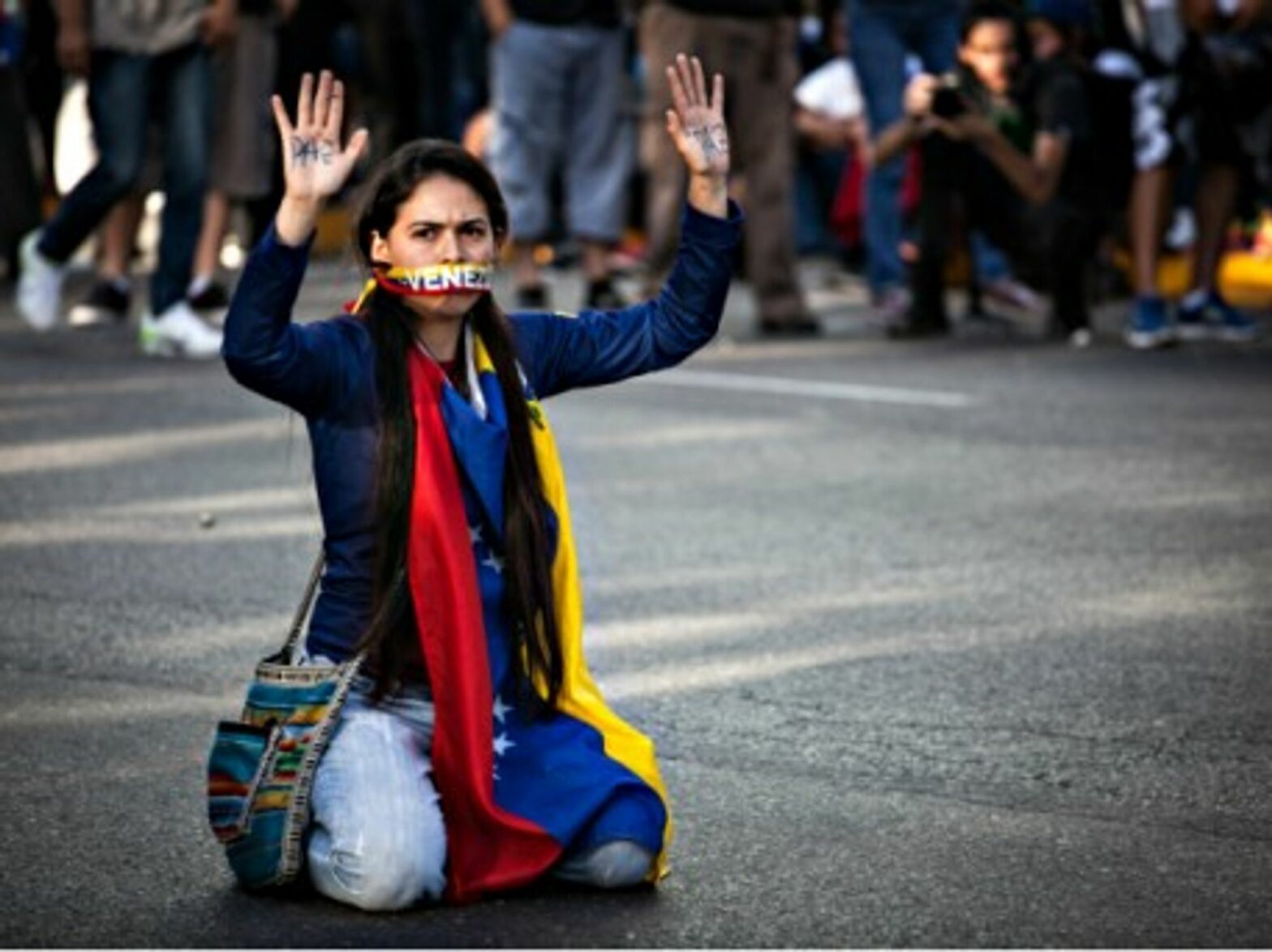 Feb. 16, 2014 protest in Venezuela's capital Caracas