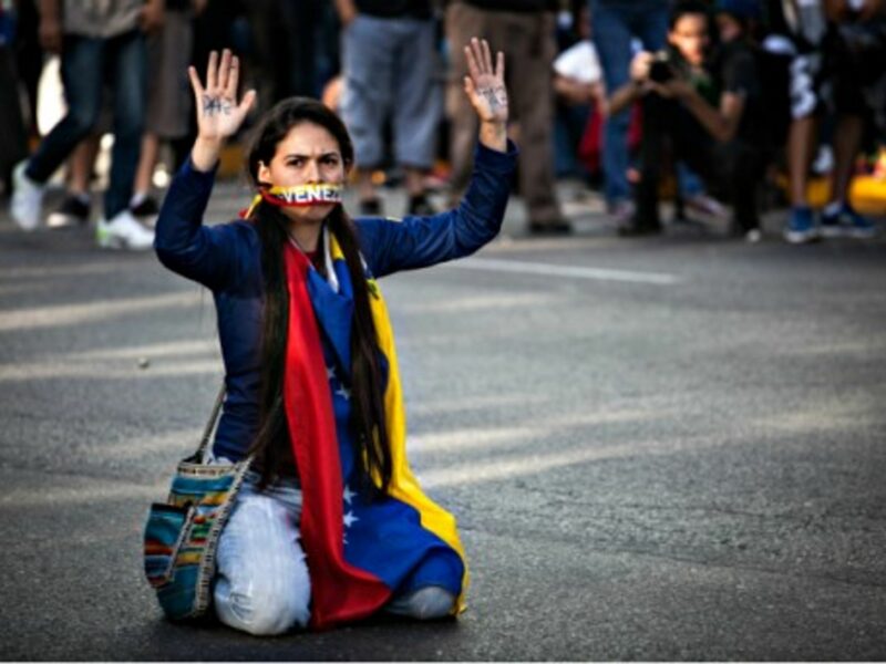 Feb. 16, 2014 protest in Venezuela's capital Caracas