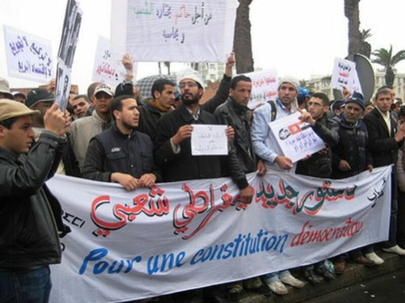 Feb. 20 pro-democracy protests in the Moroccan capital of Rabat