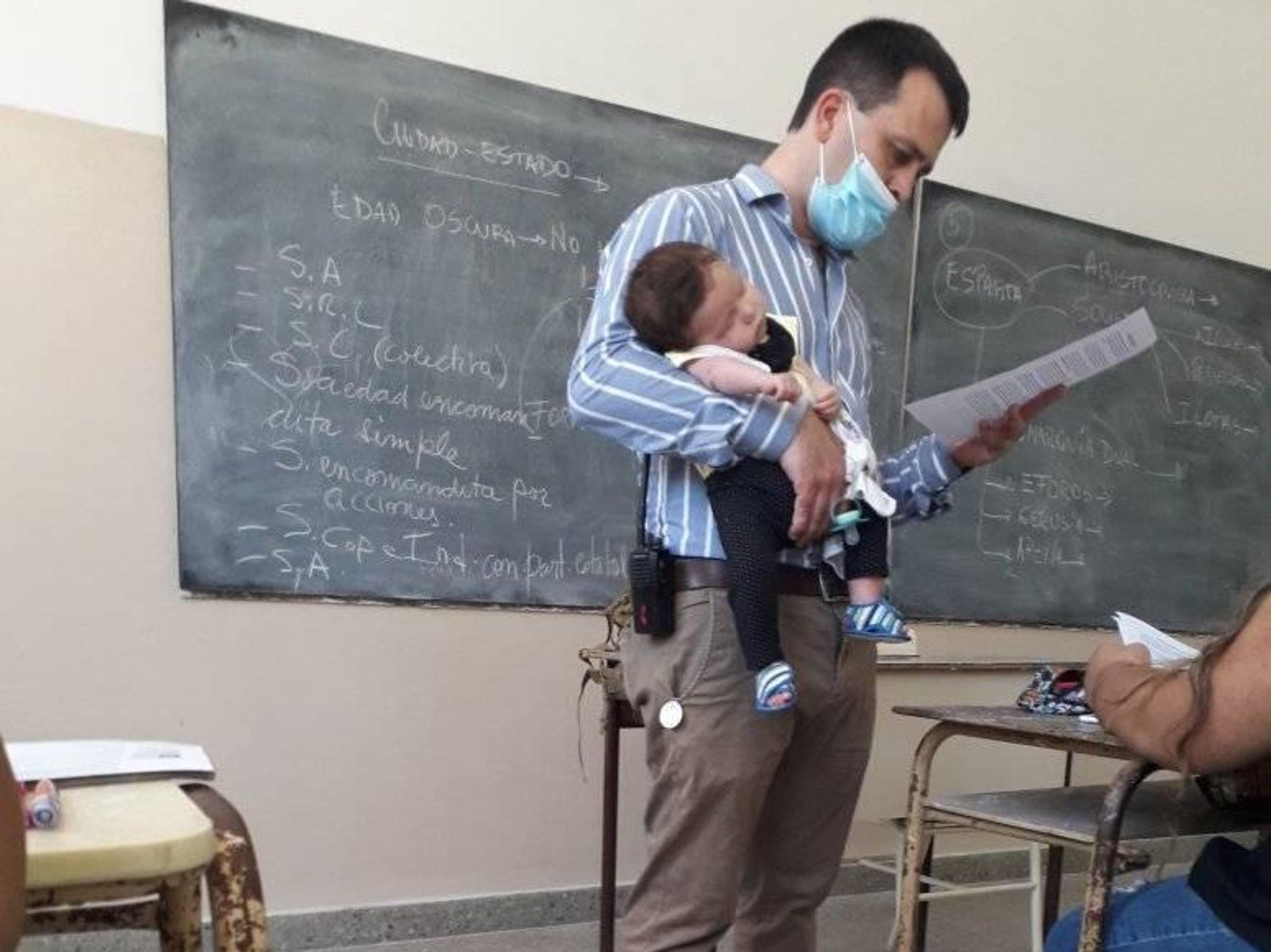 Teacher A Viral Hit In Argentina After Holding Student's Baby During Class