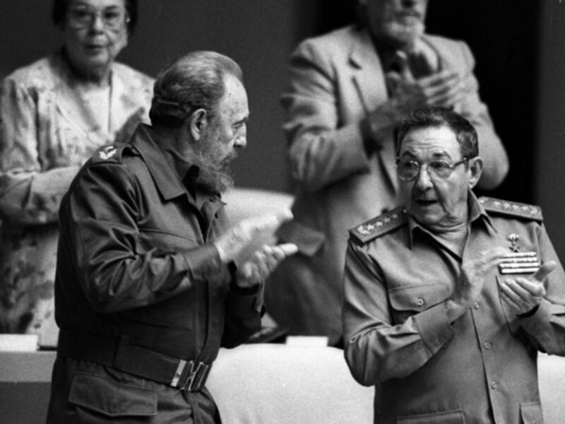 Fidel and Raul Castro, 2001