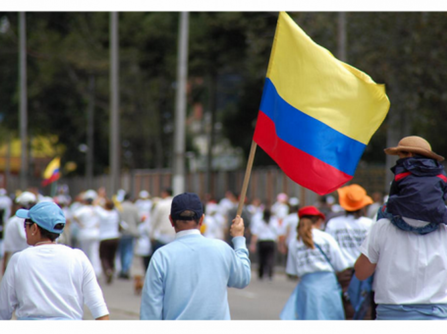 File photo of a Colombian peace march