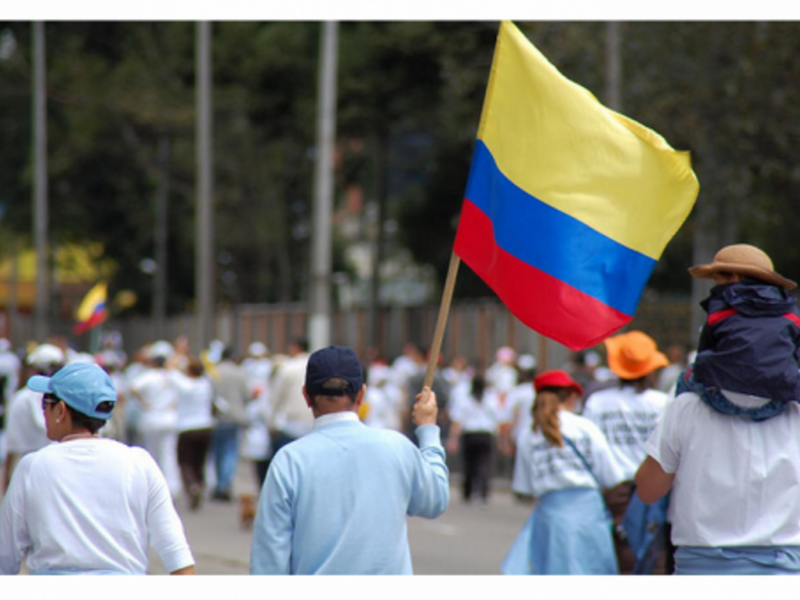 File photo of a Colombian peace march