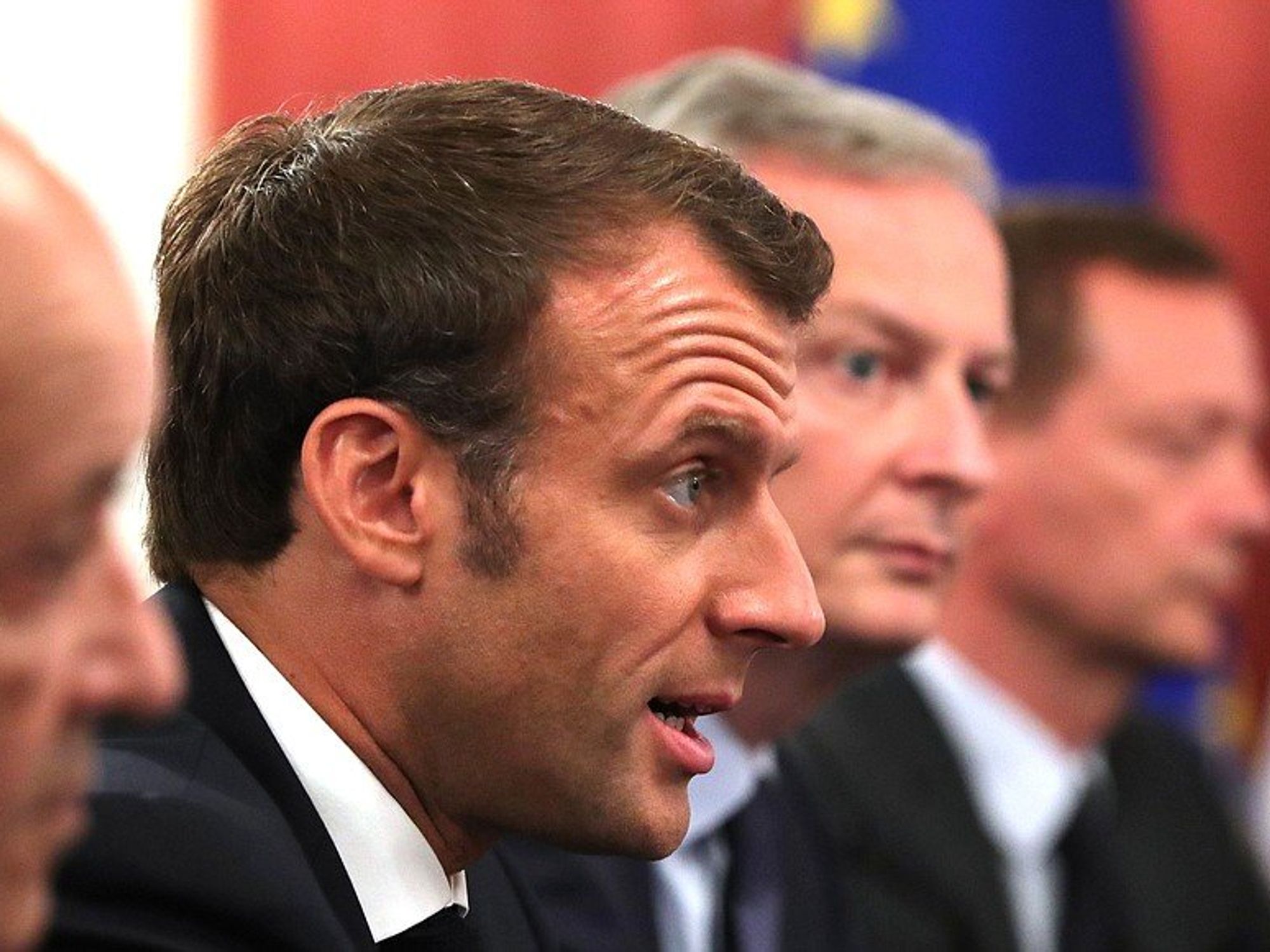 File photo of ​French President Emmanuel Macron speaking