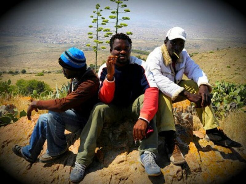 File photo of Nigerian immigrants near Nador City