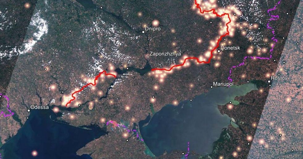 Fires on the frontlines of the Ukraine war