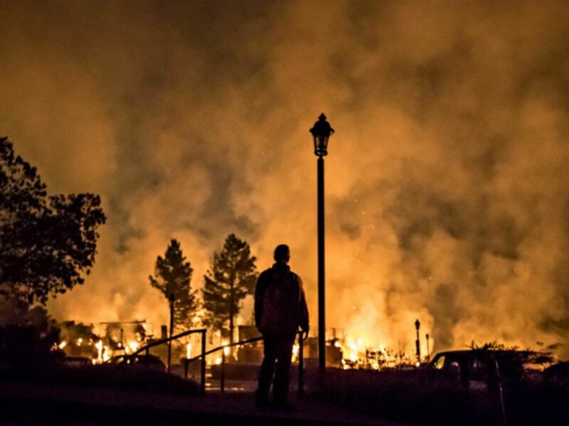 Fires rage in Santa Rosa, California on Tuesday
