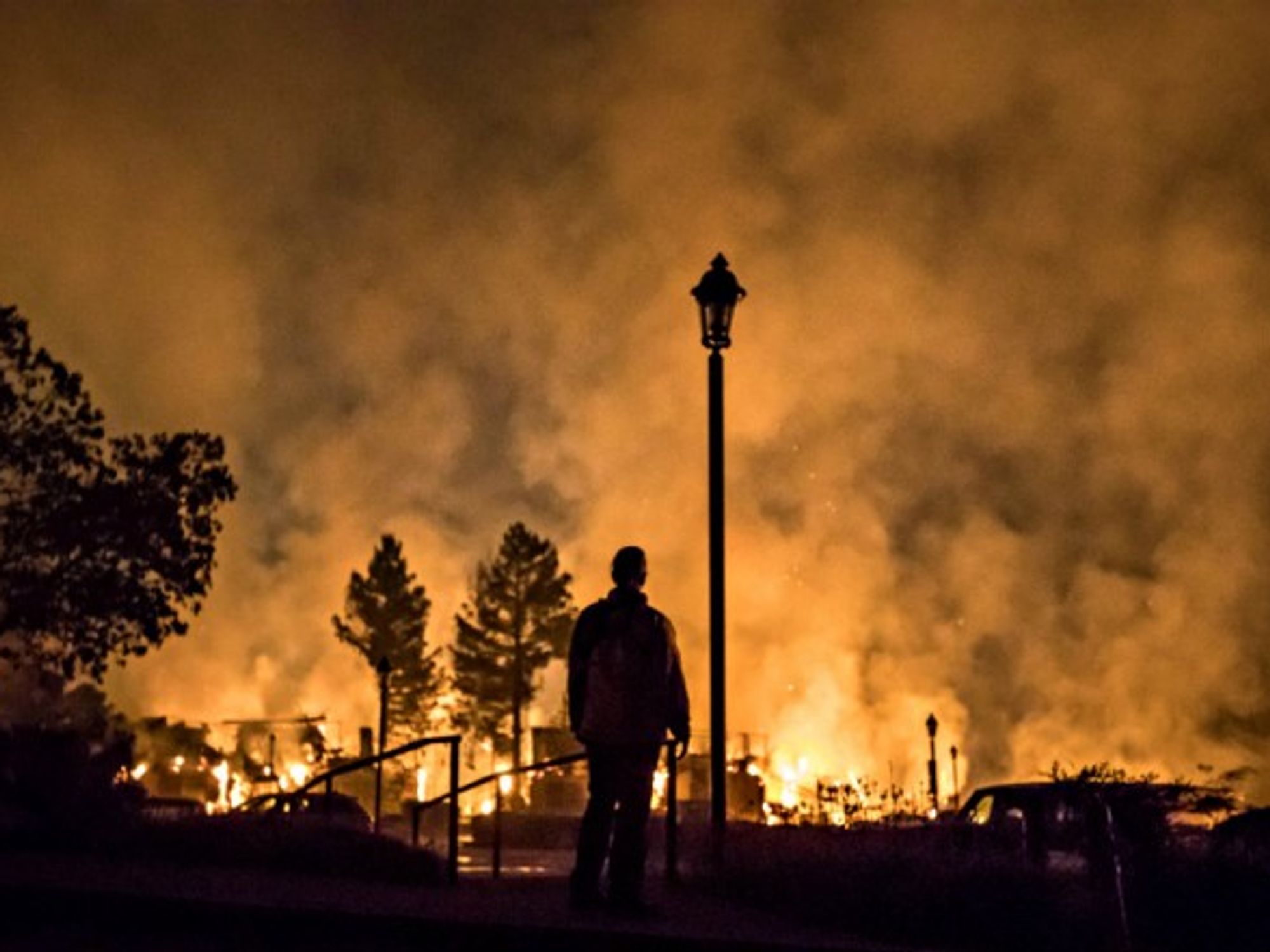 Fires rage in Santa Rosa, California on Tuesday