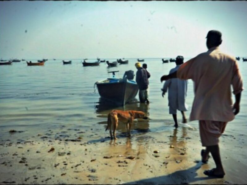 Fishermen in Abdul Rehman goth near Karachi