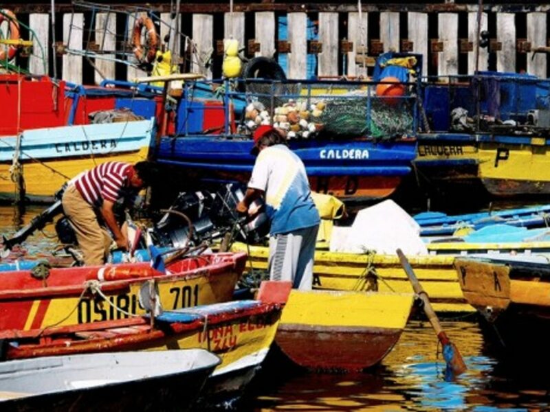 Fishermen in northern Chile, near the border with Peru