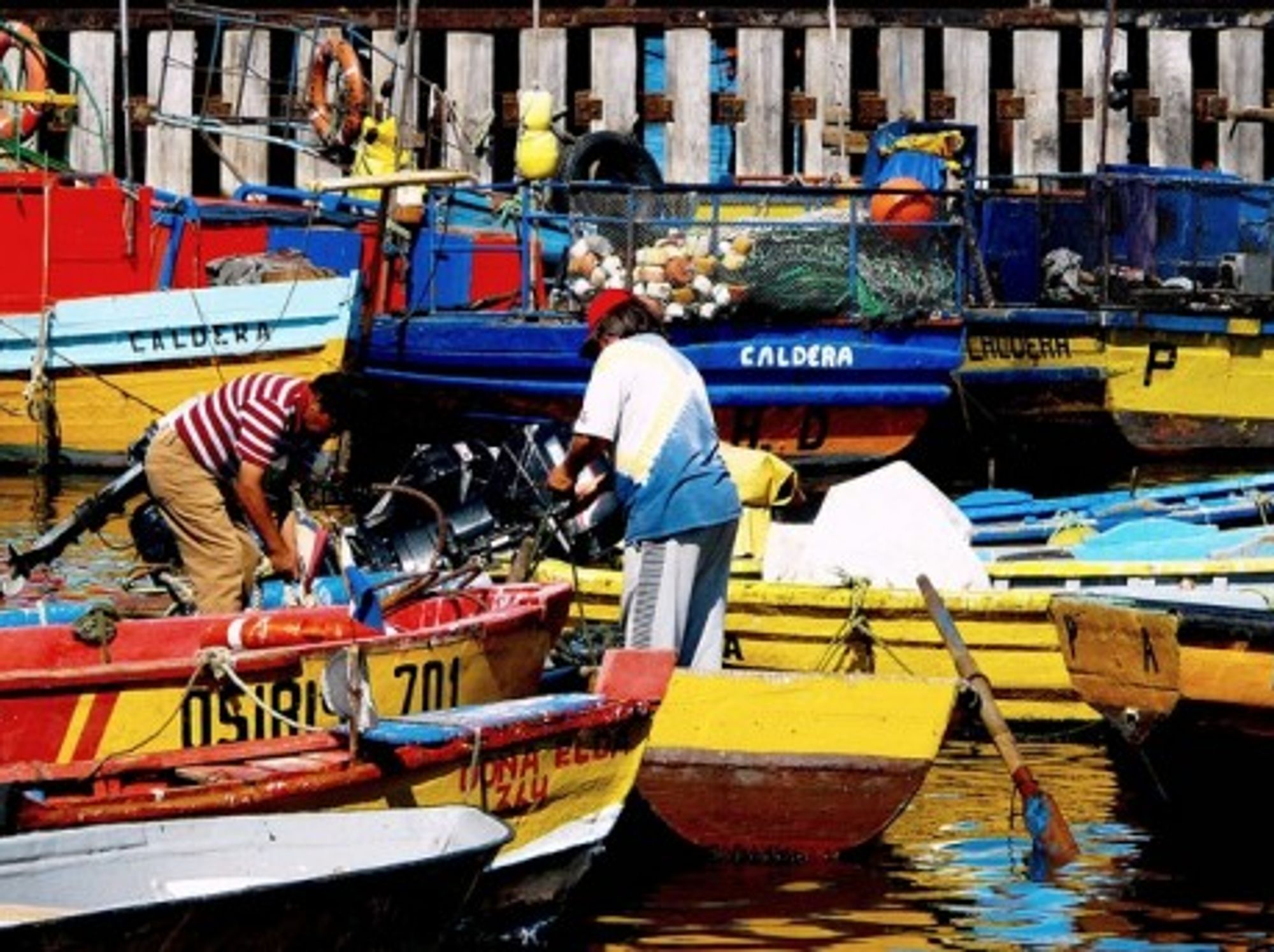 Fishermen in northern Chile, near the border with Peru