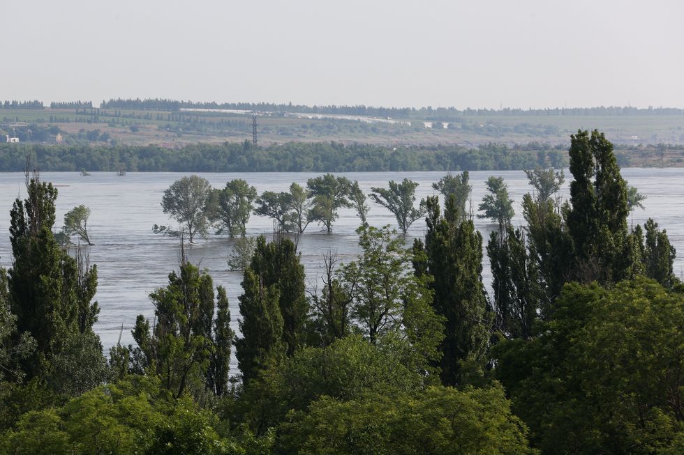 Flooding after an attack on the Nova Kakhovka dam