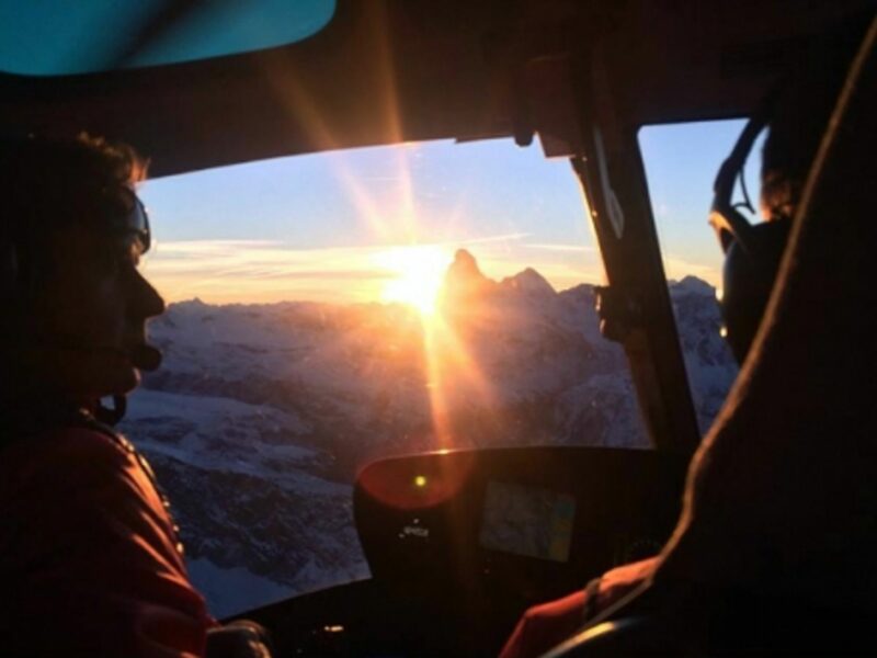 Flying over the Alps