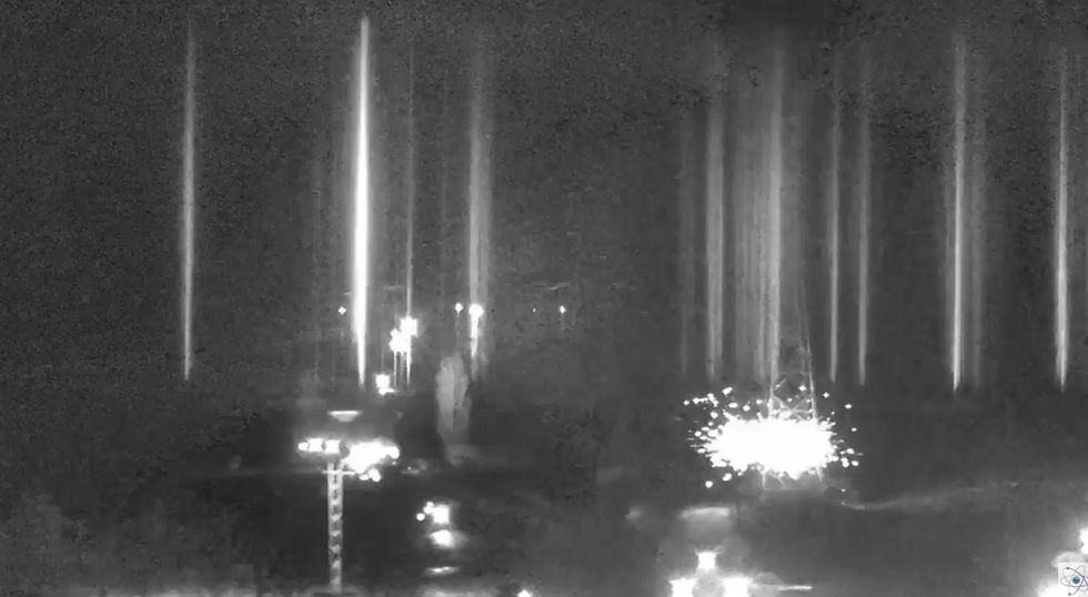 Footage of shellings hitting the Zaporizhzhia nuclear plant area