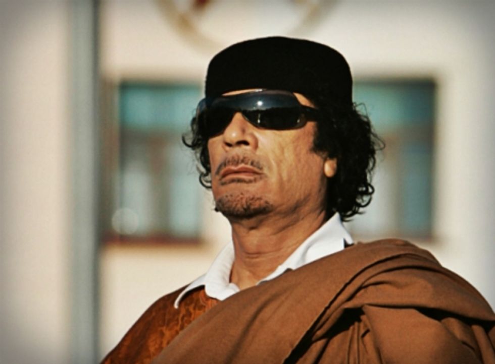 Former Libyan leader Muammar Gaddafi visiting Belarus in November, 2008