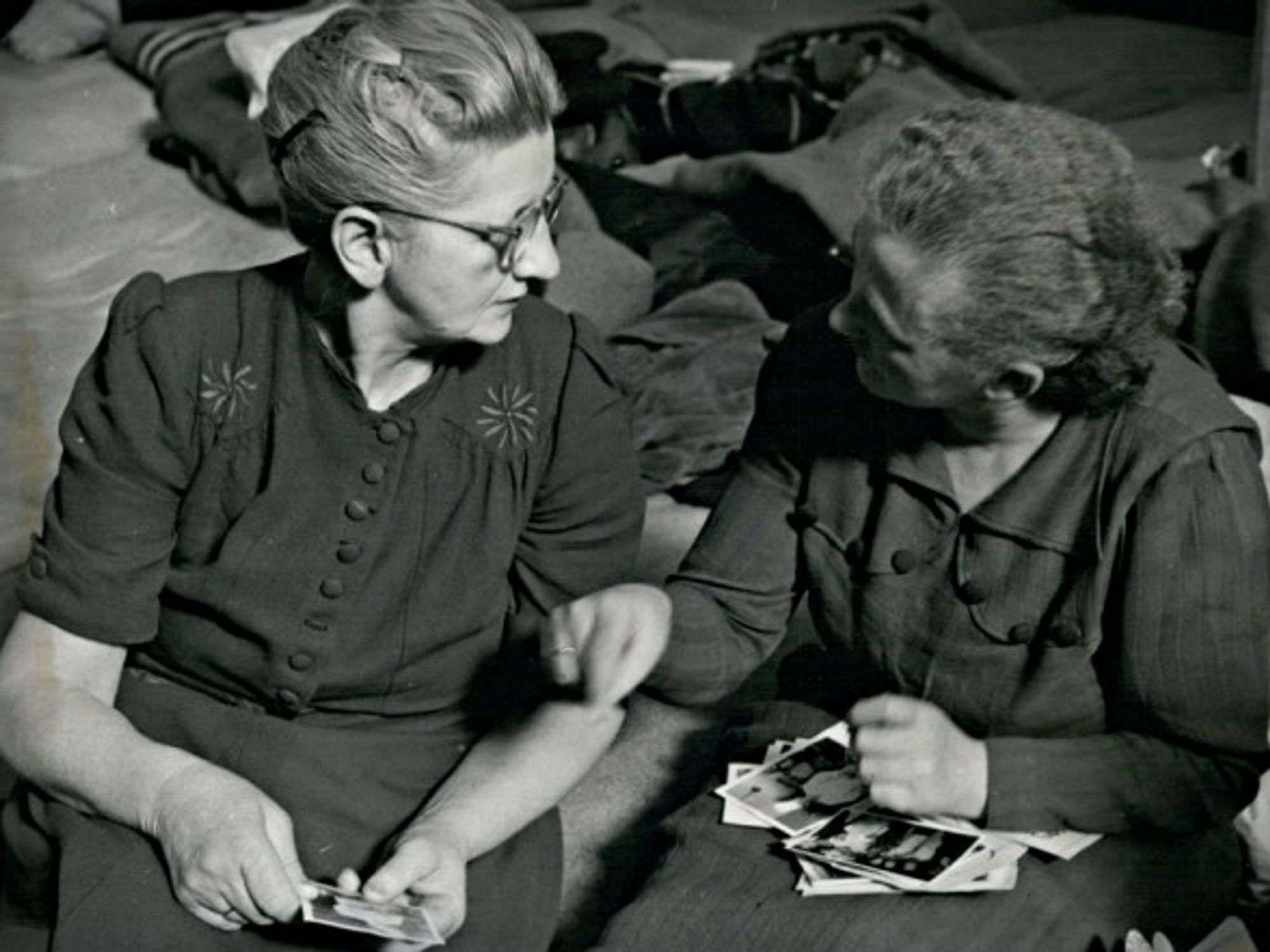 Former war prisoners in a Berlin refugee camp. Many did not survive Russian gulags.
