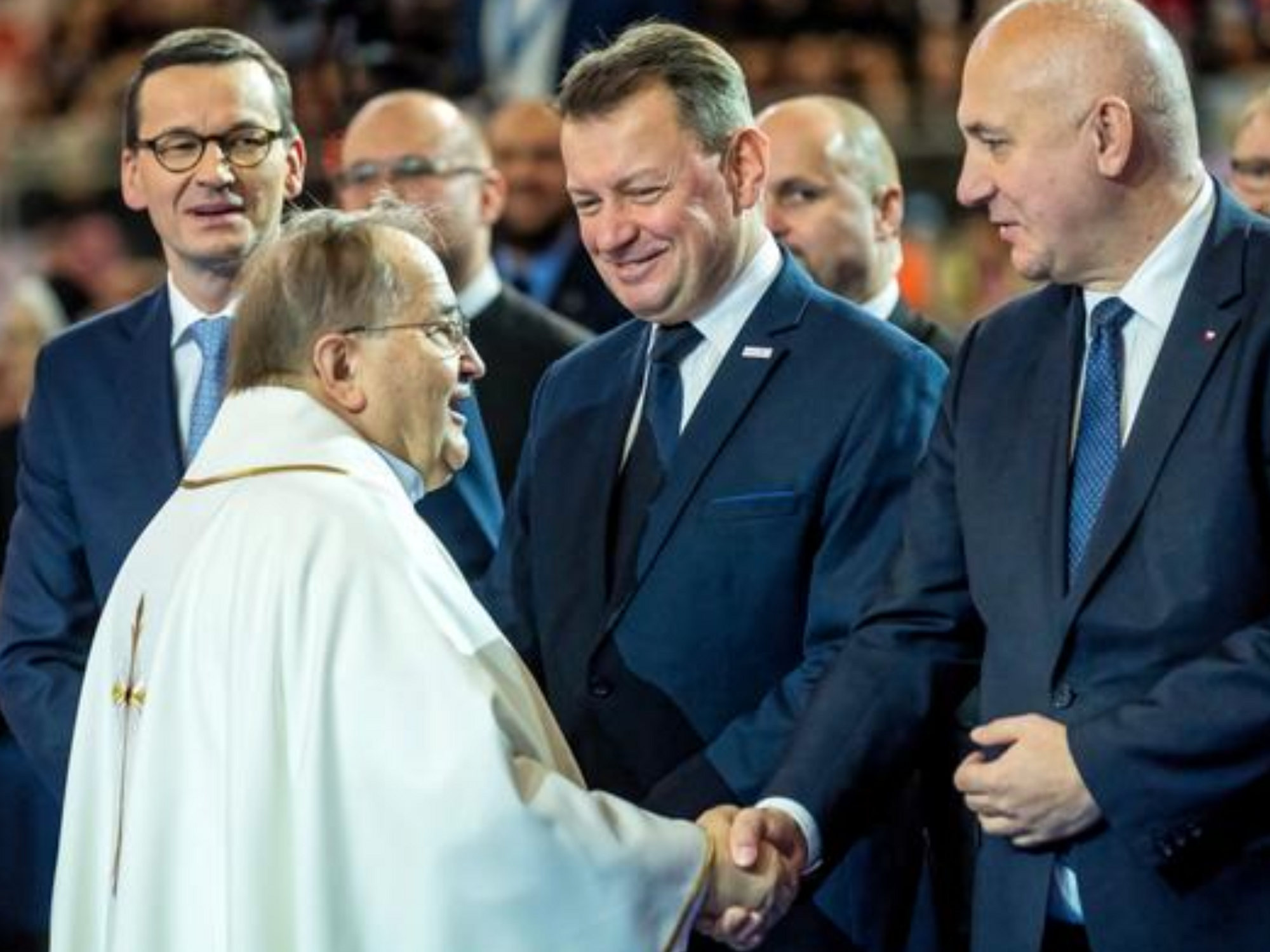 Fr. Tadeusz Rydzyk celebrating the 27th anniversary of his radio station, Radio Maryja