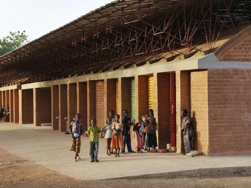 Francis Diébédo Kéré extended the primary school in the village of Gando, Burkina Faso