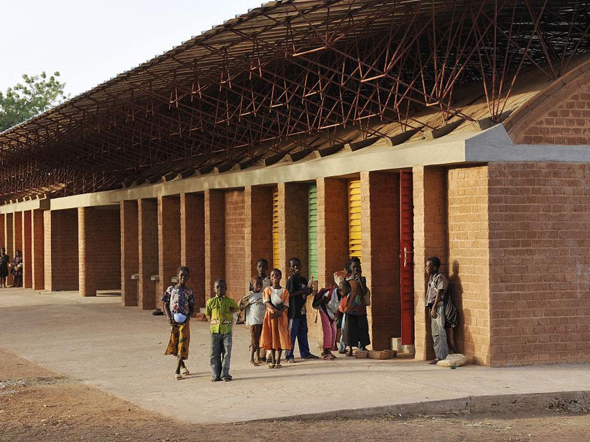Francis Diébédo Kéré extended the primary school in the village of Gando, Burkina Faso