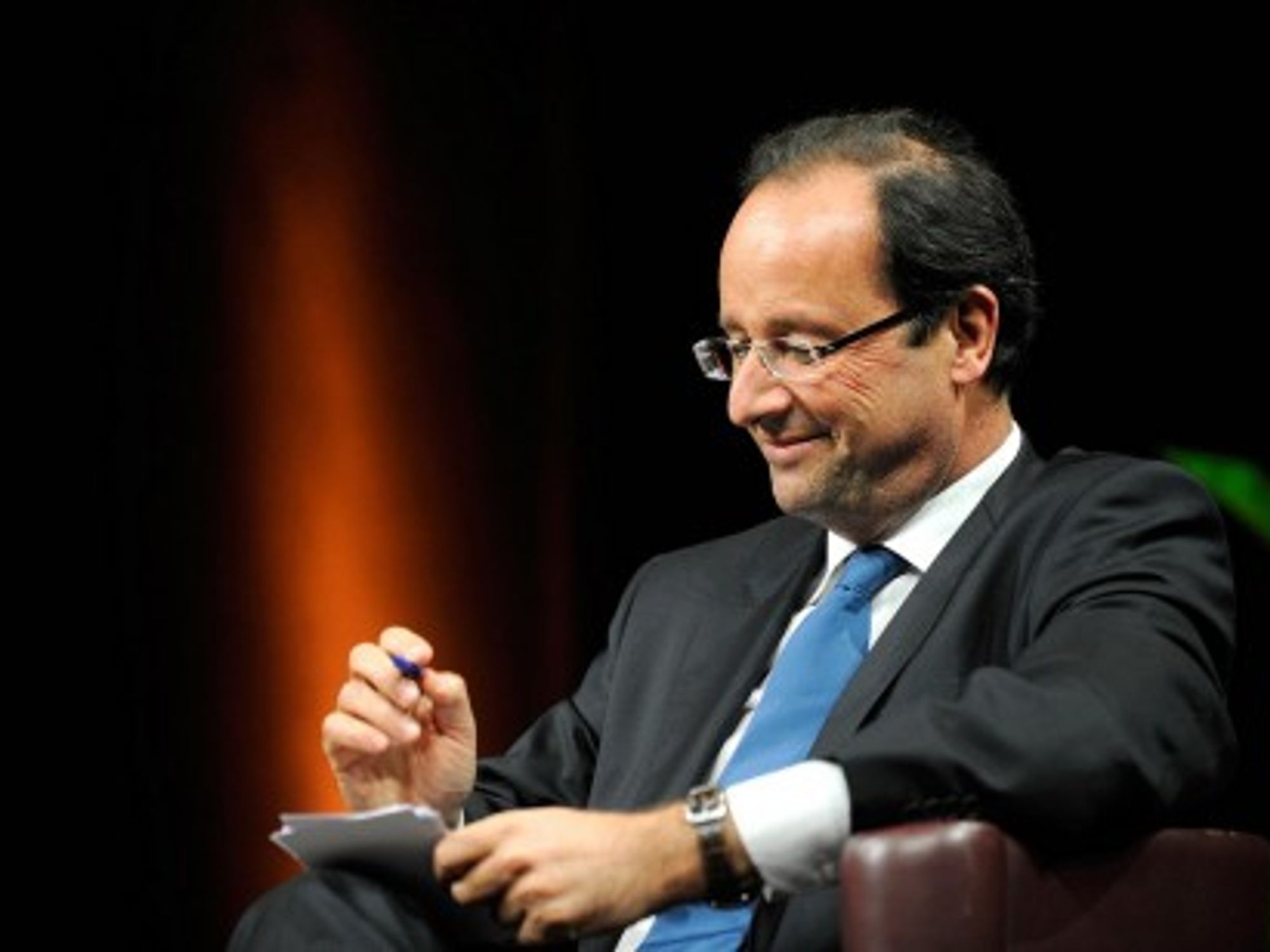 François Hollande in Rennes in January