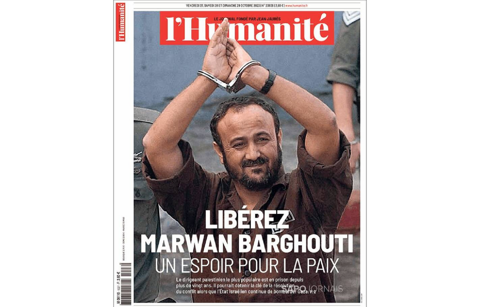 "Free Marwan Barghouti, a symbol of peace"