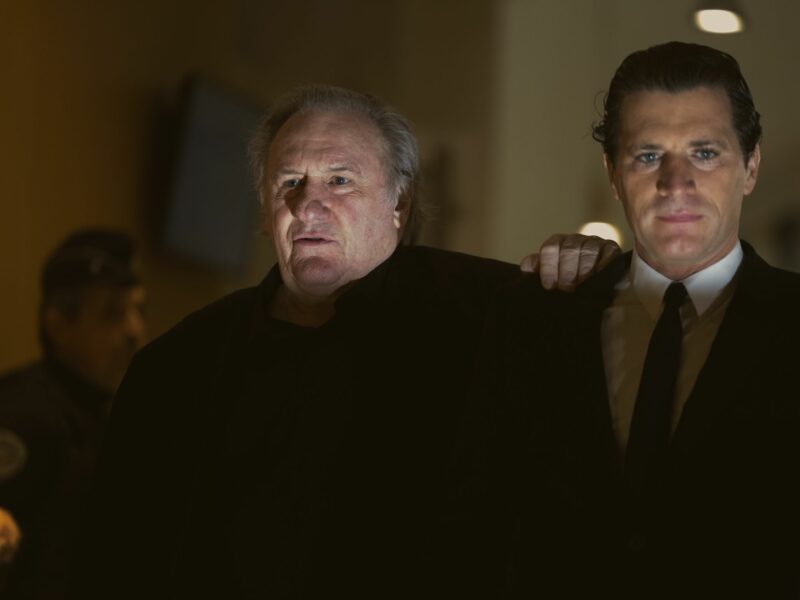 French actor Gerard Depardieu arrives with his lawyer Jeremie Assous (R) for his trial in which he is charged with sexually assaulting two women during a film shoot in 2021, at Paris criminal court​ on March 27, 2025