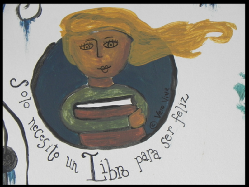 From a mural In Buenos Aires, where books are now celebrated, not burned as they once were...