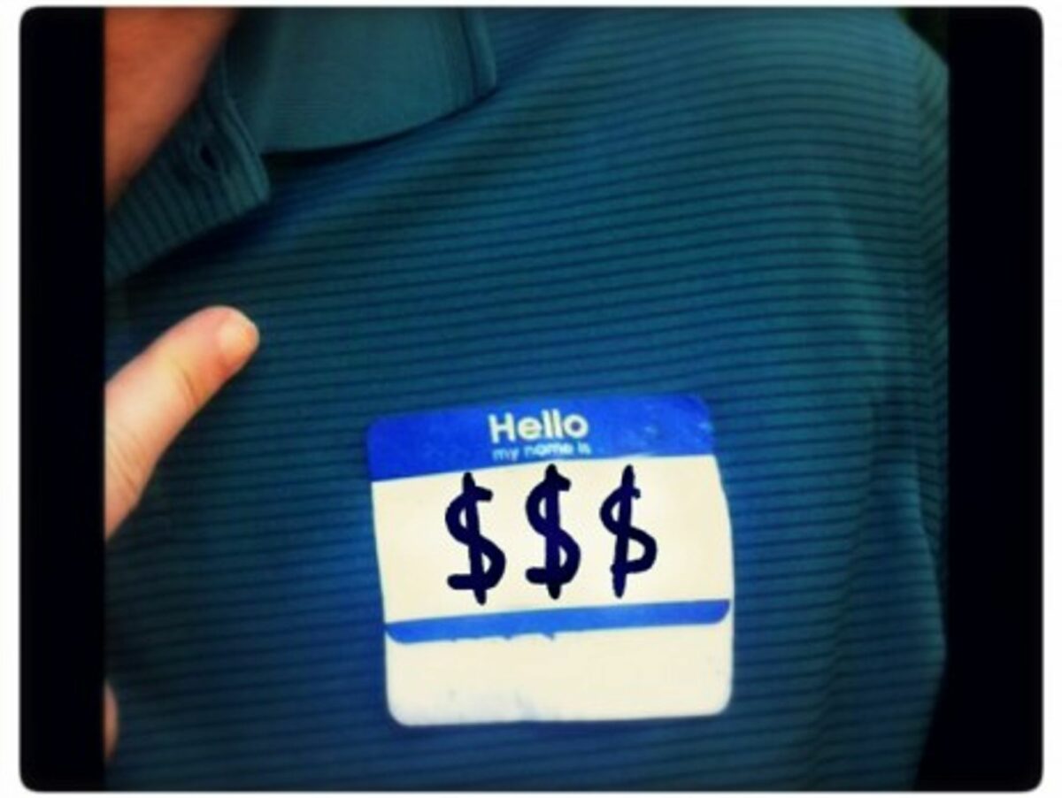 From name tag to price tag