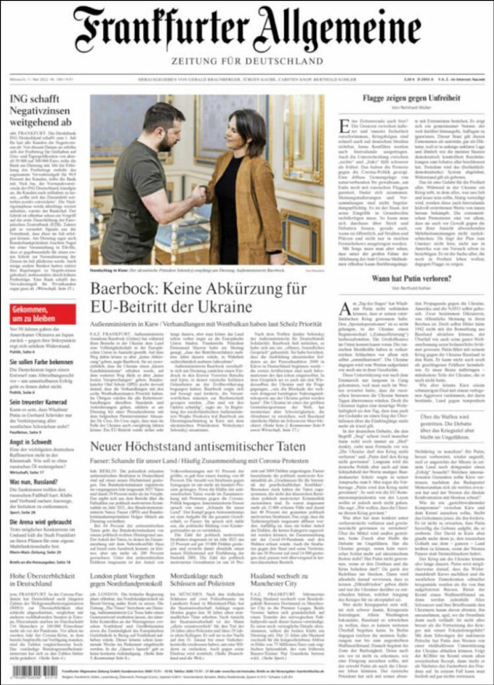 Front Page: A Reconciliation Between Kyiv And Berlin