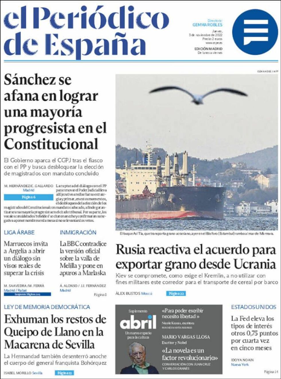 Full Steam Ahead For Grain Deal On Spanish Front Page